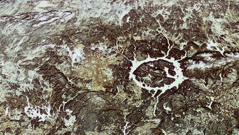 The Manicouagan Crater in Canada dates back 200 million years.